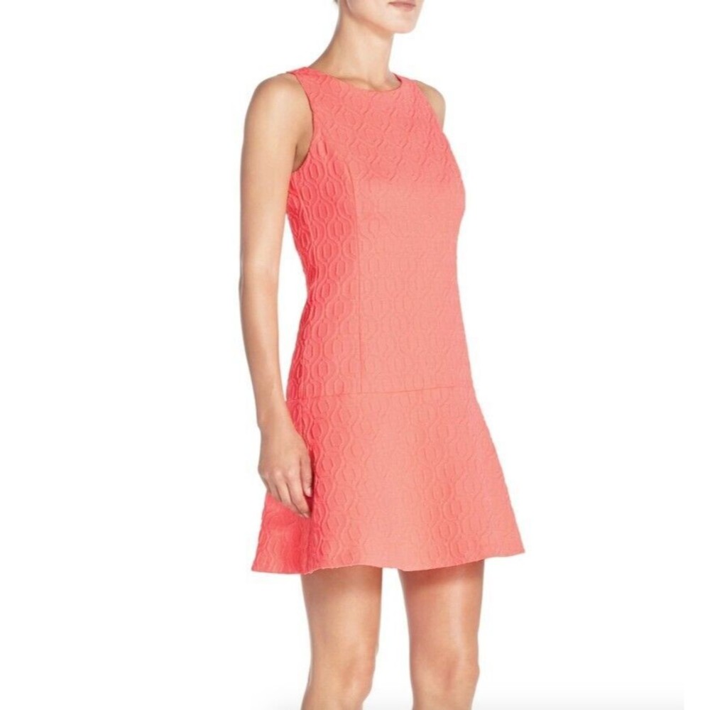 Lilly Pulitzer XL Kent Dress in Cheeky Melon Retro Drop Waist Jaquard Knit NWT!!